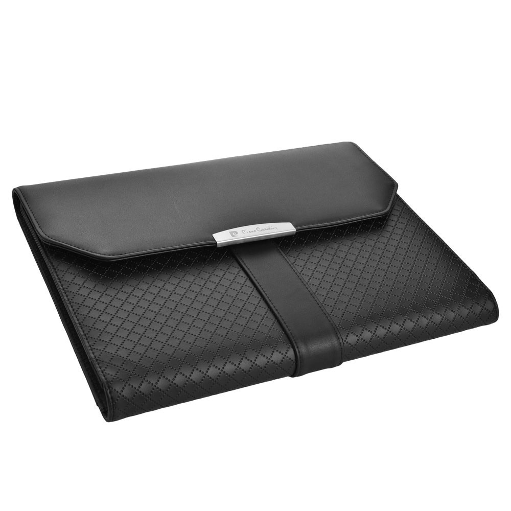 Mapa de conferinta din piele Pierre Cardin Landes 10'' Neagra