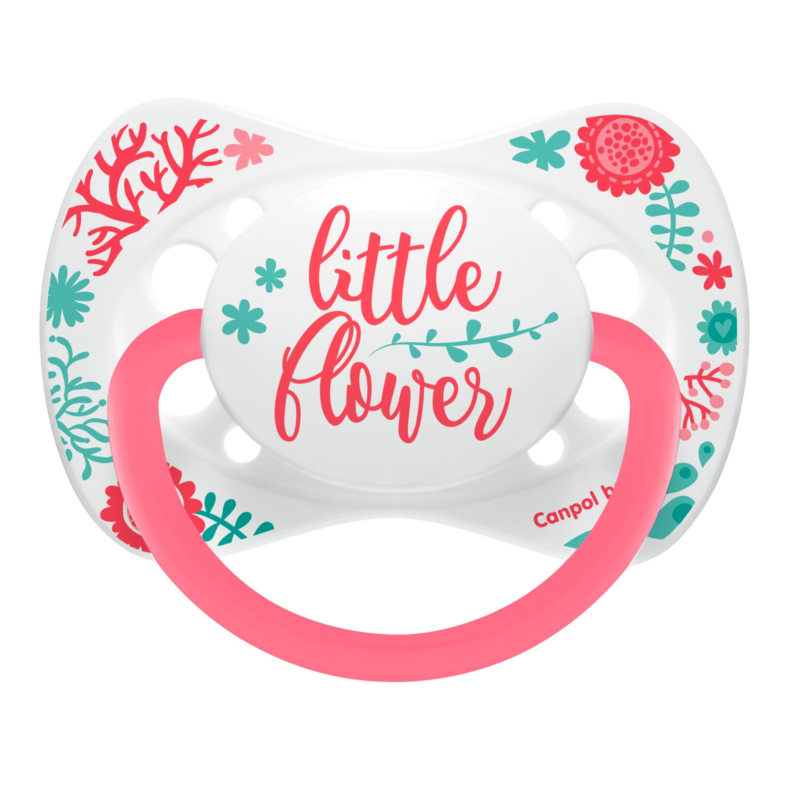 Suzeta „Wild Nature“ cu tetina simetrica silicon, Canpol babies®, fara BPA, 0-6 luni, roz Roz