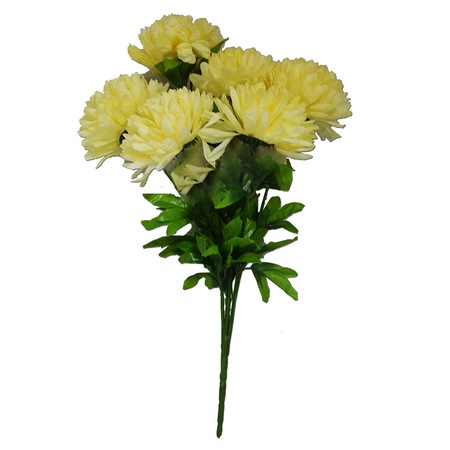 Buchet Flori Artificiale Crizanteme Mari Bradu 6 Fire Galben Emag Ro
