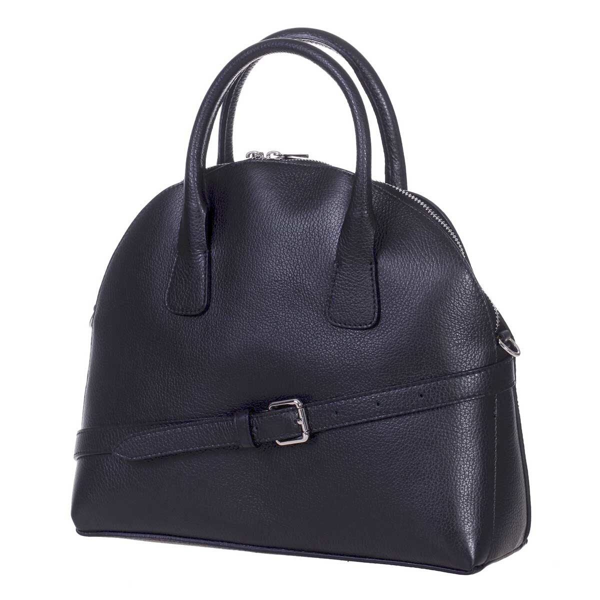 Geanta din Piele Naturala Neagra Mandara