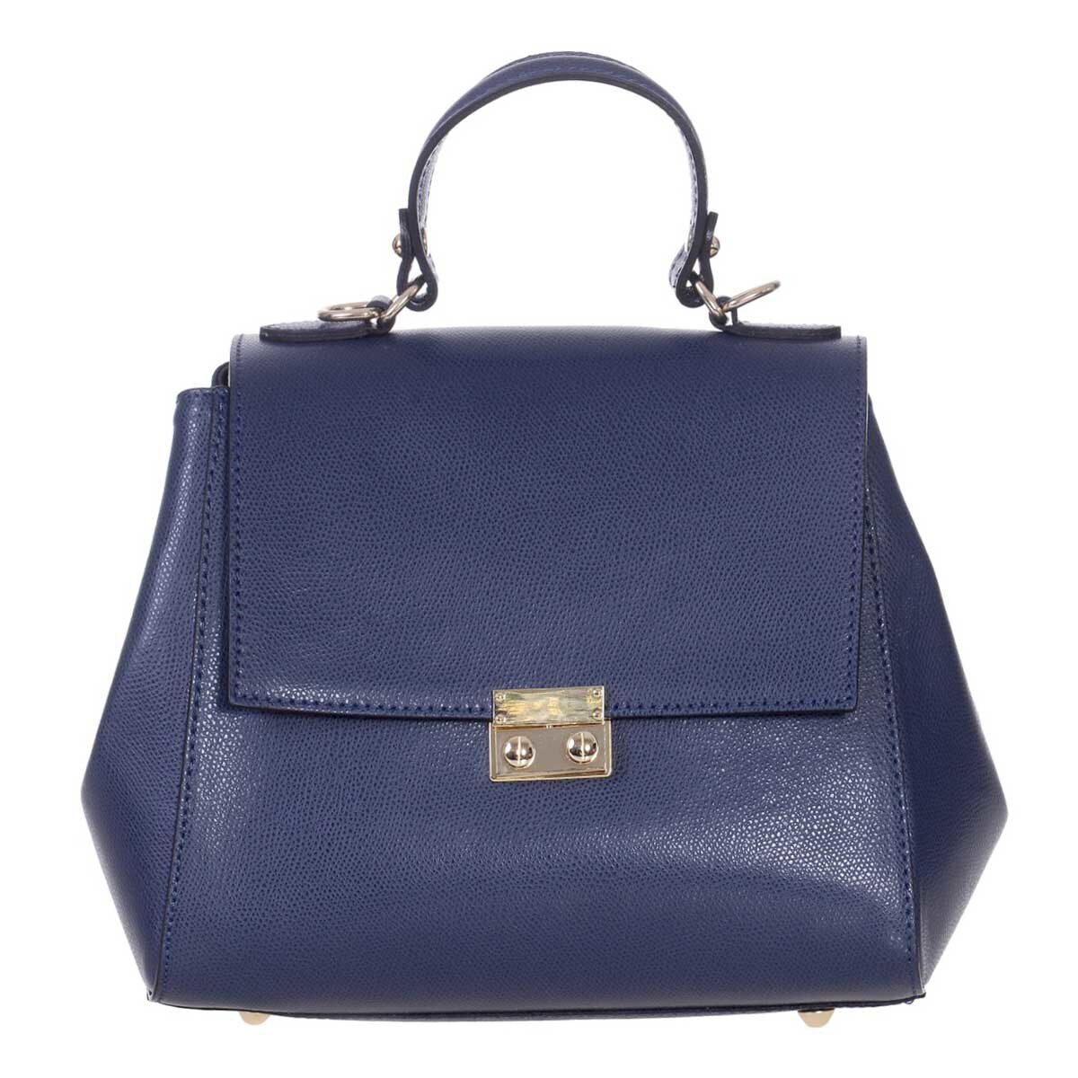 Geanta din Piele Naturala Bleumarin Mabel