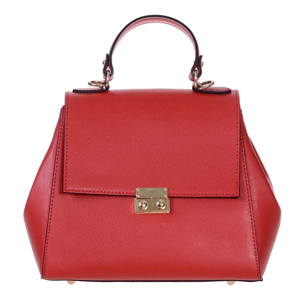 Geanta din Piele Naturala Rosie Lorena