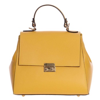 Geanta din Piele Naturala Galbena Georgia Geanta din Piele Naturala Galbena Georgia