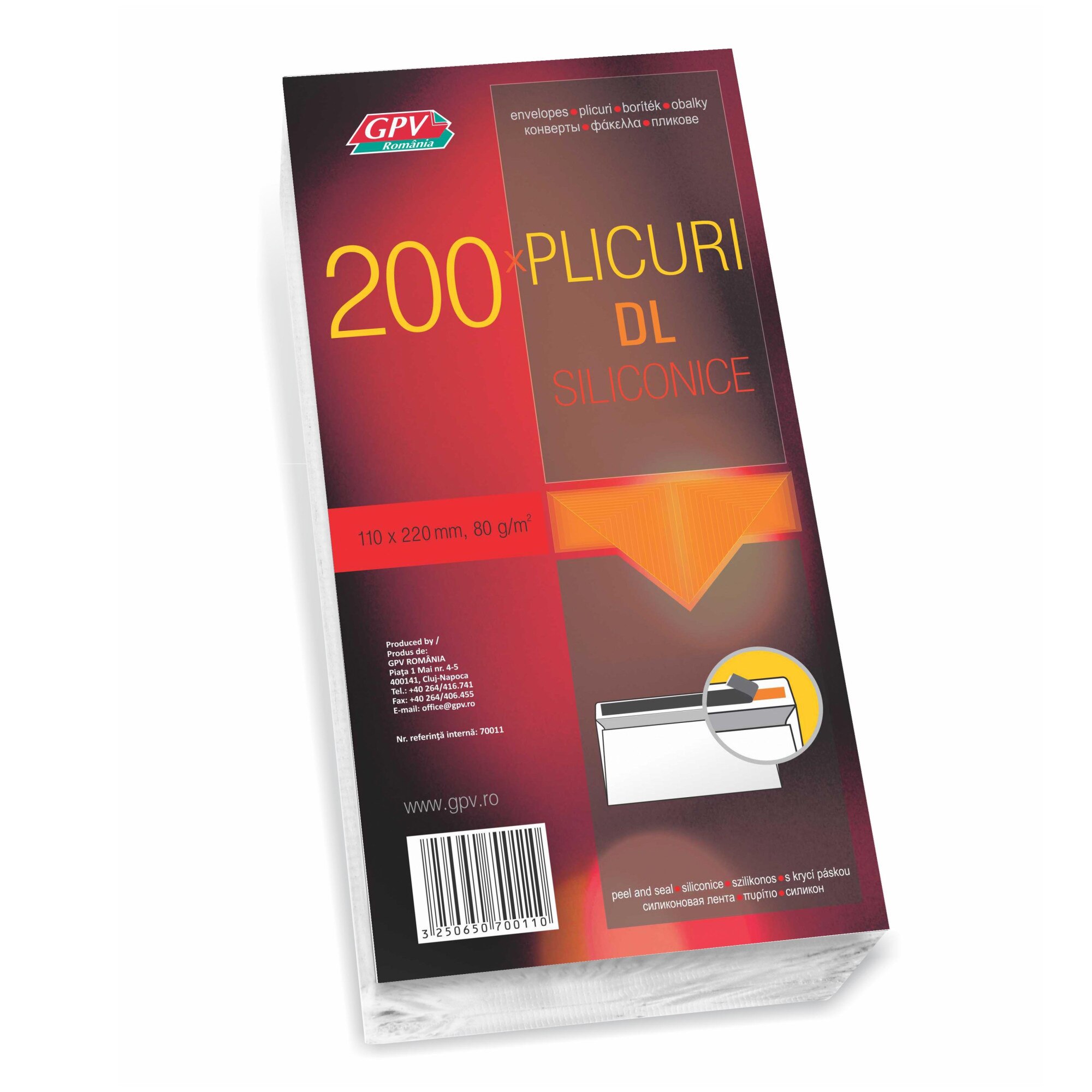 Plic DL siliconic GPV 200 bucati, alb