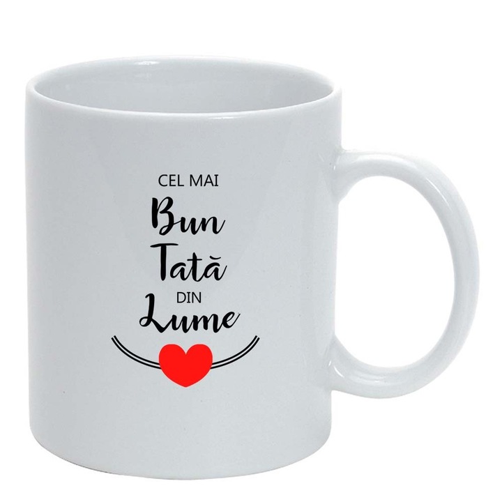 Cana "Cel mai... Tata", alb, 330ml, D788