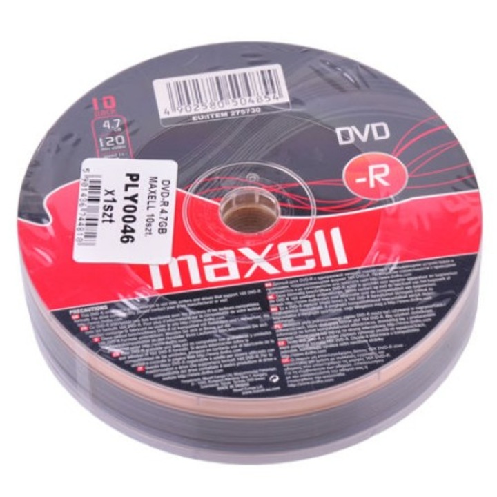 DVD-R 4,7GB, 16X, 10 bucati, Maxell - 401506