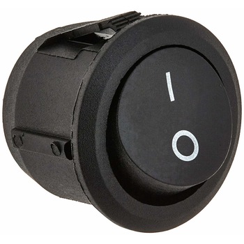 Intrerupator Rotund Cu Doua Pozitii , Diametru 16 mm , Negru Intrerupator Rotund Cu Doua Pozitii , Diametru 16 mm , Negru