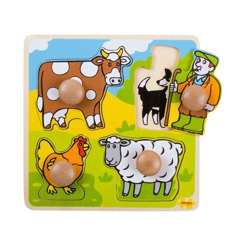 Primul meu puzzle 4 animale domestice, 20 x 20 cm, 12 luni+
