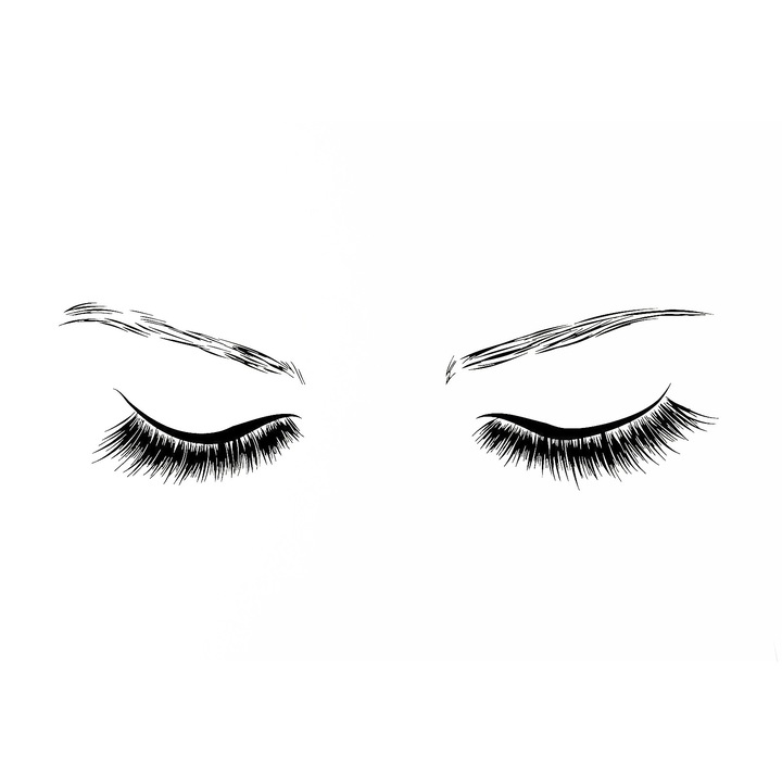 Sticker decorativ perete BEAUTIFUL EYES 65X20 CM