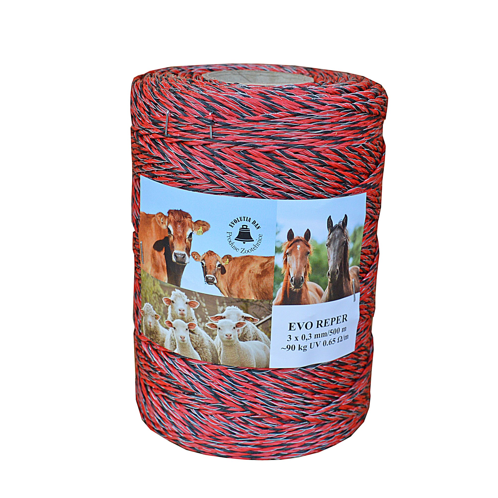 Fir gard electric Evo Reper, 3 x 0.30 mm Zn, 500 m, 90 kg, 0.65 Ω/m