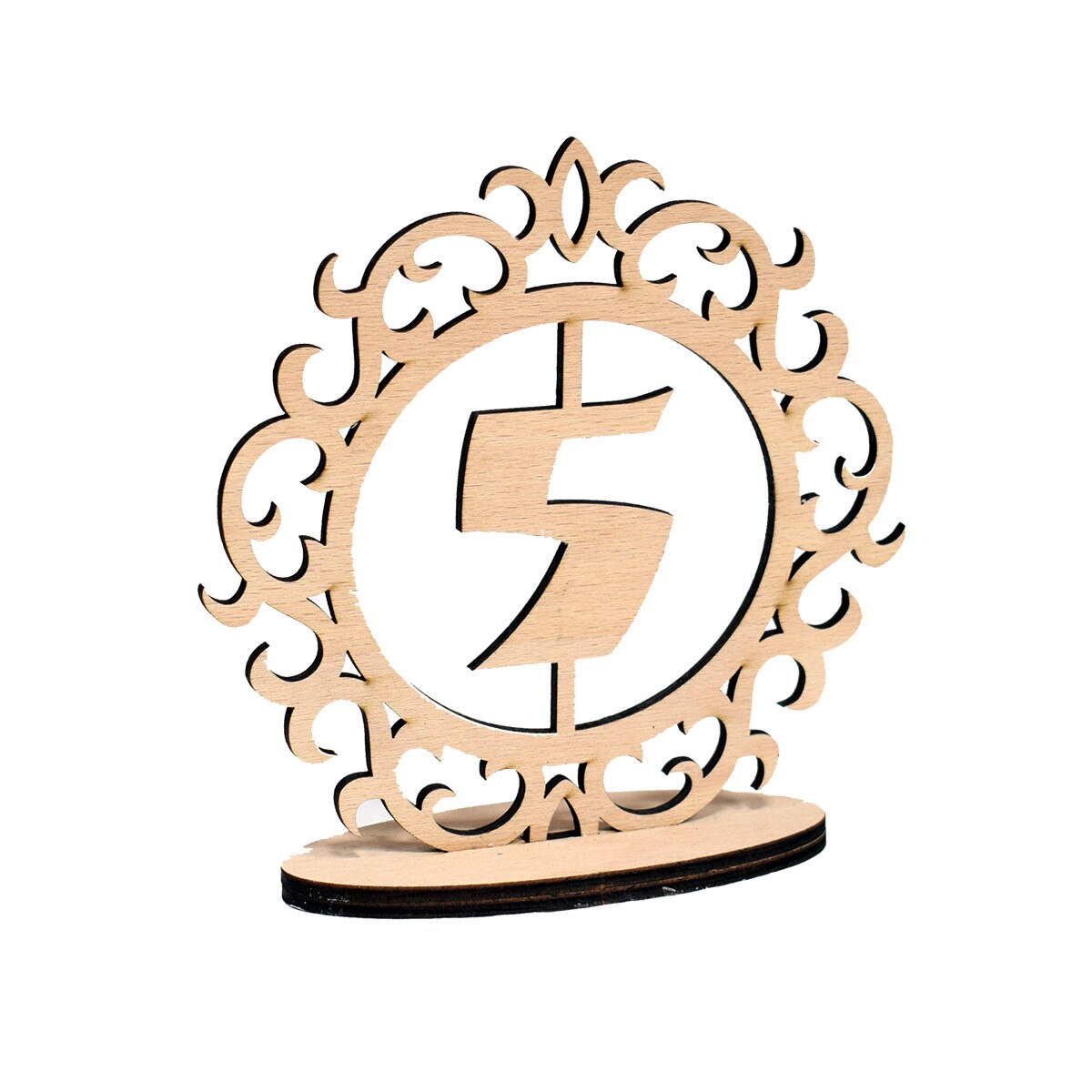 Numar pentru Masa Festiva din Lemn