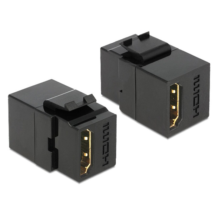 Adaptációs mód, Delock, HDMI anya > HDMI anya, fekete