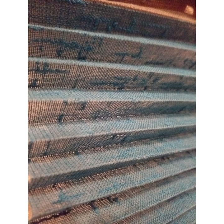 Jaluzele tip plisse din material textil, semitransparent, albastru 96x120cm