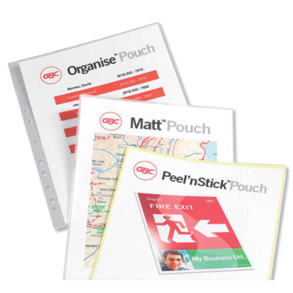 Folie laminare GBC, A4, 10 x Glossy, 10 x Mate, 10 x Autoadezive, 30 buc/set