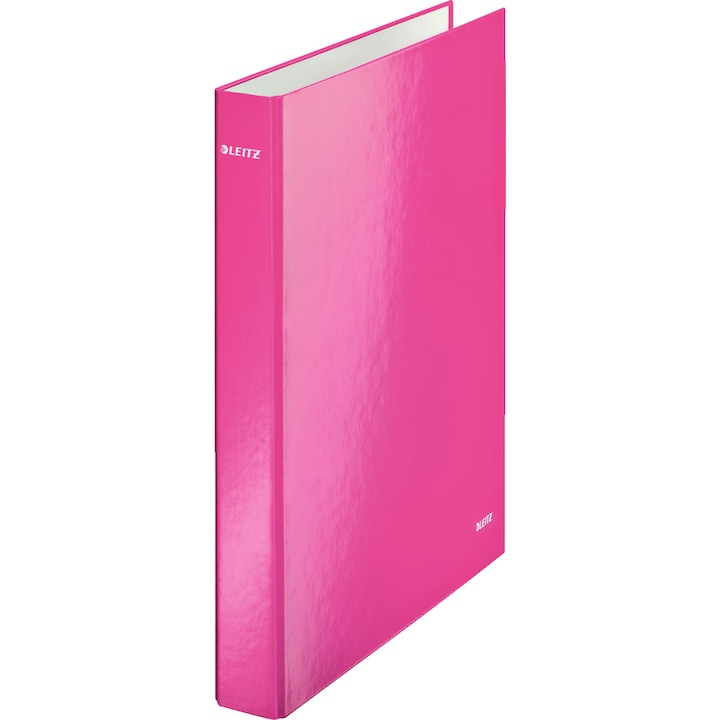 Класьор Leitz Wow, Механичен, A4, 2 пръстена, Розов металик