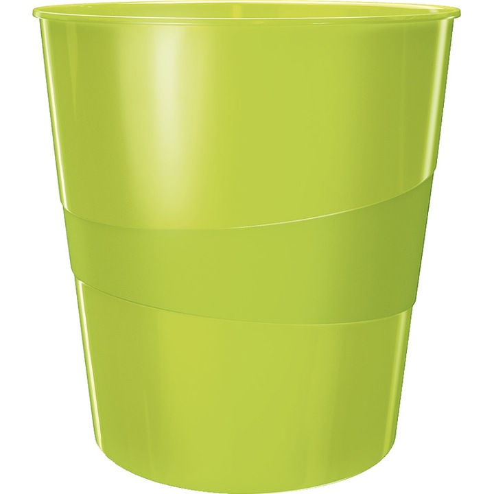 Cos hartii Leitz WOW, 15l, Verde metalizat