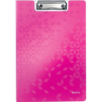 Clipboard Leitz WOW, dublu, polyfoam, A4, 100 coli, roz Clipboard Leitz WOW, dublu, polyfoam, A4, 100 coli, roz