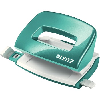 Perforator metalic Leitz WOW 5060 MINI NeXXt Series, 10 coli, turcoaz Perforator metalic Leitz WOW 5060 MINI NeXXt Series, 10 coli, turcoaz