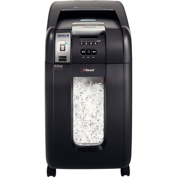 Distrugator documente automat REXEL AUTO+ 300X SmarTech, P4, cross-cut (confeti), 300 coli, cos 40l, negru Distrugator documente automat REXEL AUTO+ 300X SmarTech, P4, cross-cut (confeti), 300 coli, cos 40l, negru