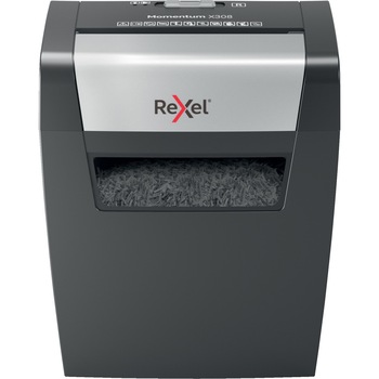 Distrugator documente manual REXEL MOMENTUM X308, P3, cross-cut (confeti), 8 coli, cos 15l, negru Distrugator documente manual REXEL MOMENTUM X308, P3, cross-cut (confeti), 8 coli, cos 15l, negru