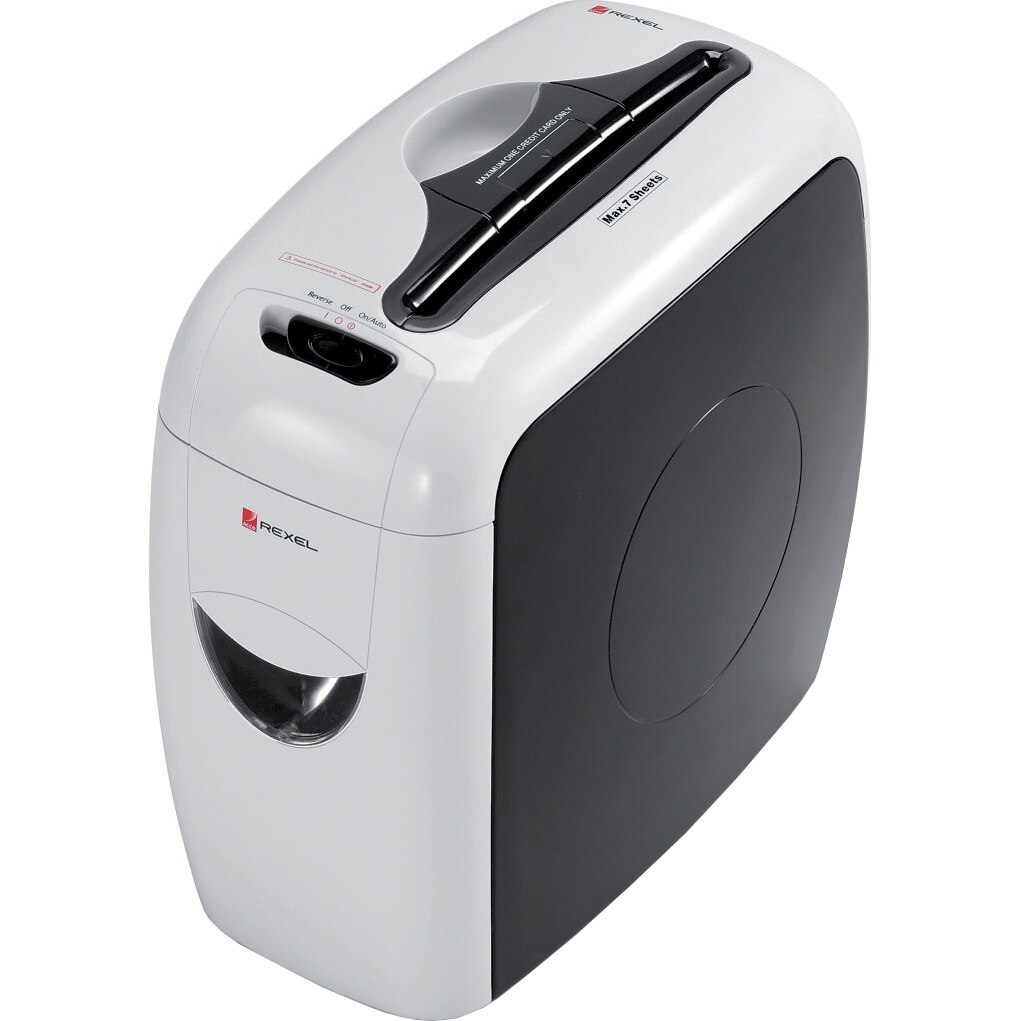 Distrugator documente Rexel Style C/C, 7 coli, P4, cross-cut, confeti