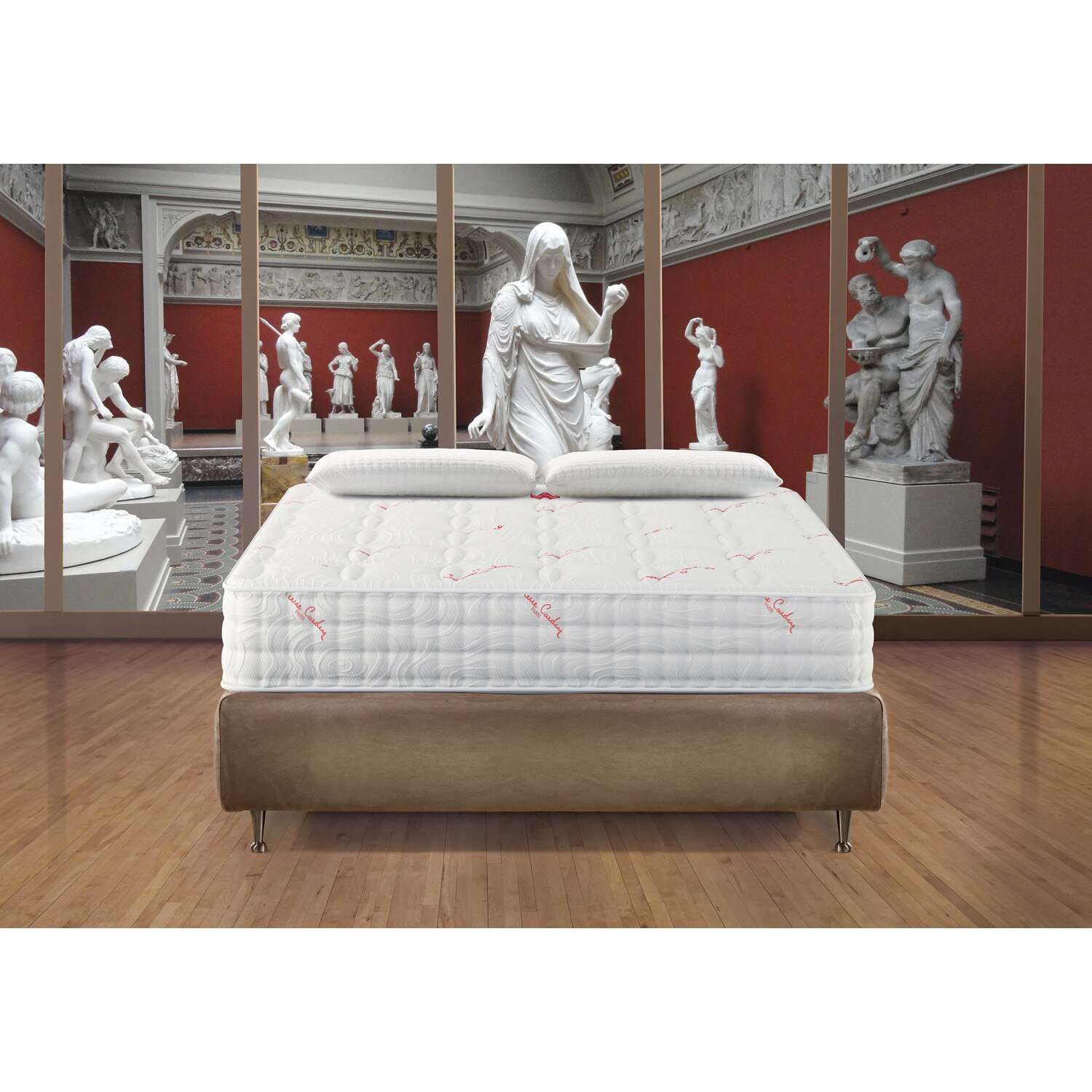 Saltea ortopedica, PIERRE CARDIN Riviera, 90x200x26cm, Spuma poliuretanica cu memorie, hipoalergenica, reversibila, Fermitate medie