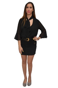 Fusta shic, scurta cu volane,D&J Exclusive,, Negru Fusta shic, scurta cu volane,D&J Exclusive,, Negru