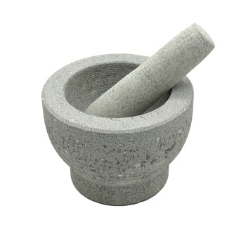 Mojar din piatra cu pistil, D6, 15x10 cm Mojar din piatra cu pistil, D6, 15x10 cm