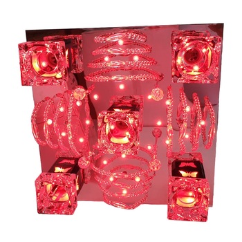 Lustra Full Electrics 2116/5, multicolora, telecomanda, 5*e27 dulie ceramica, leduri multicolor Lustra Full Electrics 2116/5, multicolora, telecomanda, 5*e27 dulie ceramica, leduri multicolor