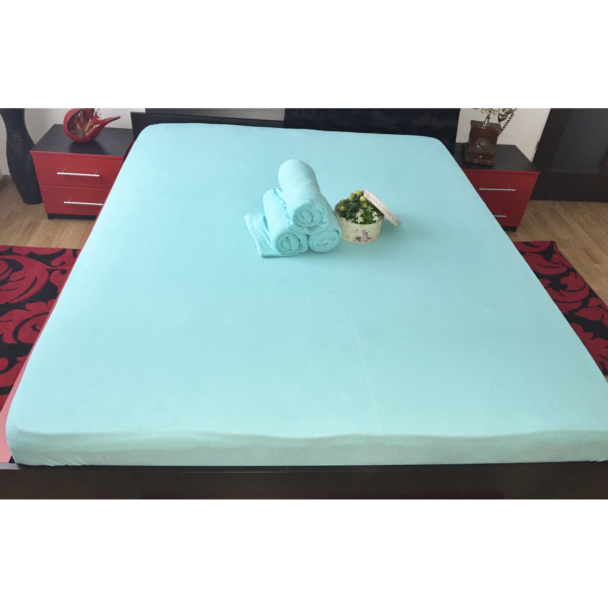 Cearceaf tip husa turcoaz 160/200