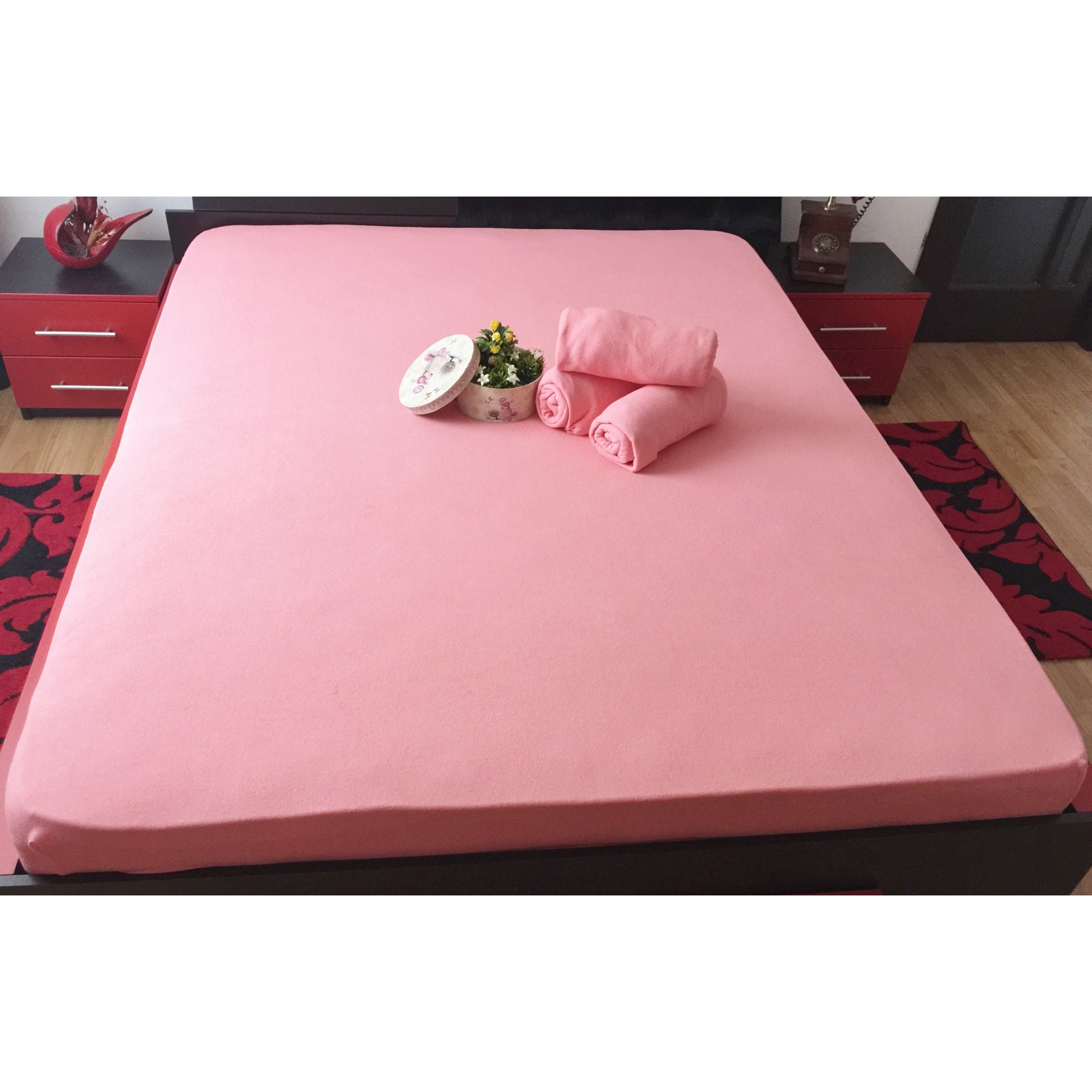 Cearceaf tip husa roz 160/200