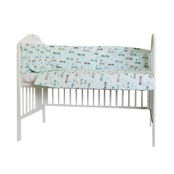 Lenjerie 3 piese, Bunny with car, 120 x 60 cm Lenjerie 3 piese, Bunny with car, 120 x 60 cm