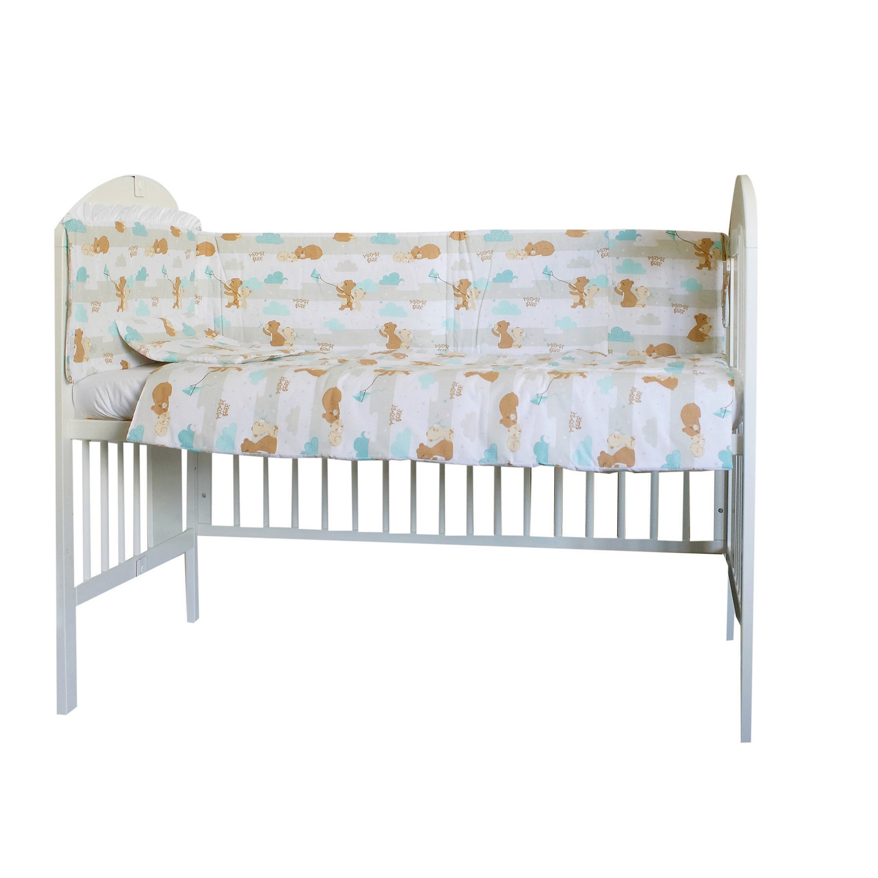 Set 2 aparatori, Mama Bear, turcoaz, 180 x 30 cm