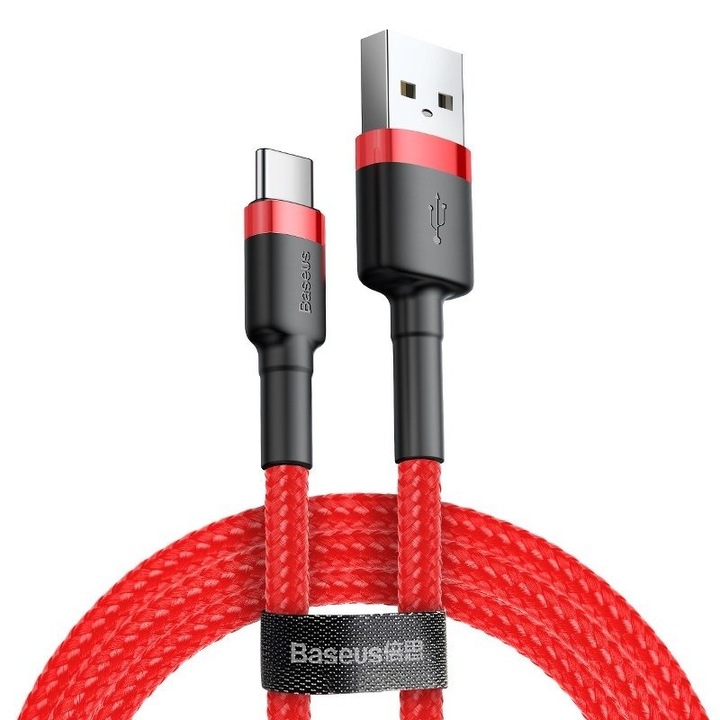 Baseus Cafule USB-USB-C kábel, 2A, 2m, piros