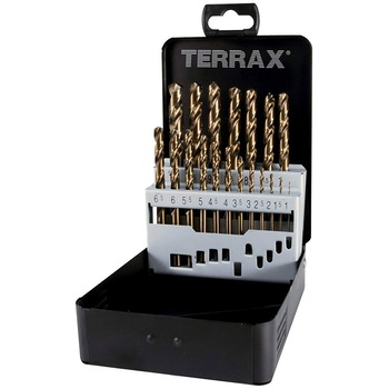 Set burghie DIN 338 tip VA HSSE-CO 5%, RUKO TERRAX, 19 piese Set burghie DIN 338 tip VA HSSE-CO 5%, RUKO TERRAX, 19 piese