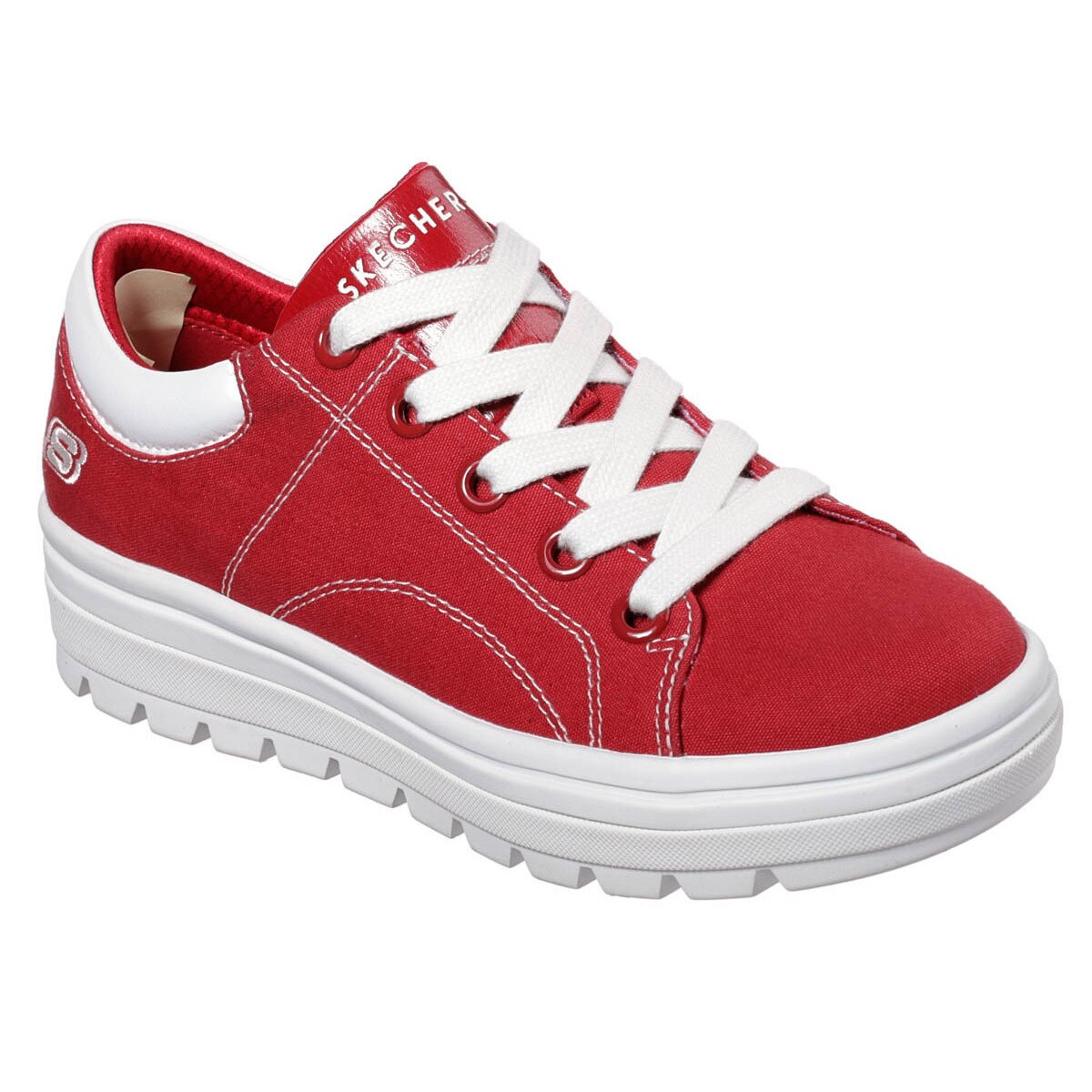 Pantofi sport Skechers Street Cleat-Bring, alb, Rosu