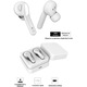 Casti Bluetooth ABBAS T88, wireless (fara fir), Bluetooth 5.0 handsfree, Waterproof( rezistente la contactul cu apa), Audio In-Ear, Handsfree, Compatibile Android & iOS, Alb