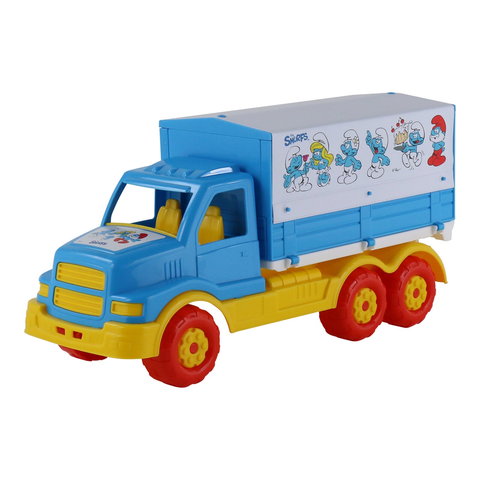 Camion cu prelata „Strumpfii“, Polesie®, multicolor Multicolor