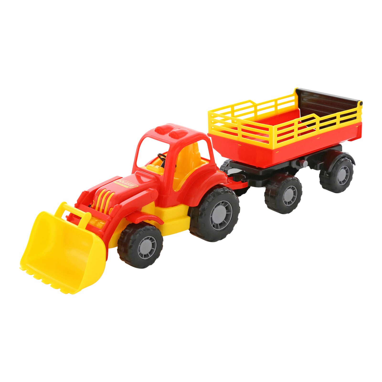 Tractor „Hercule“ cu lama si remorca, Polesie®, multicolor Multicolor
