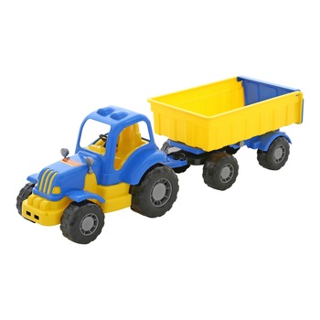 Tractor „Hercule“ cu remorca, Polesie®, multicolor Multicolor Tractor „Hercule“ cu remorca, Polesie®, multicolor Multicolor