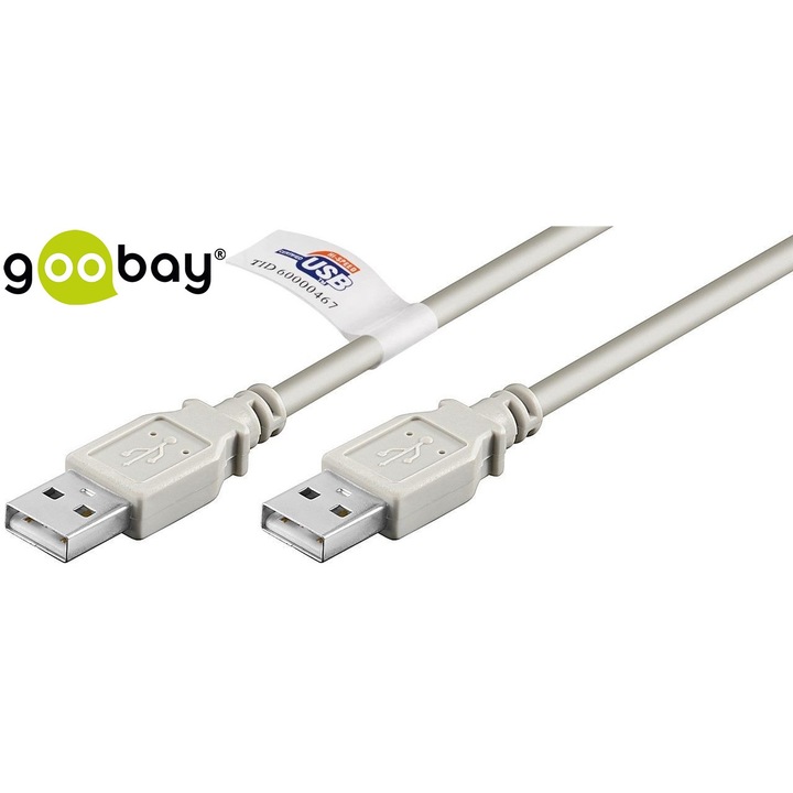 Кабел USB2.0 type AM-AM , 2.0m , GOOBAY ,бял