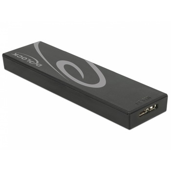 Rack extern toolless M.2 SSD 42/60/80 mm la micro-B USB 3.1 Gen 2, Delock 42598 Rack extern toolless M.2 SSD 42/60/80 mm la micro-B USB 3.1 Gen 2, Delock 42598
