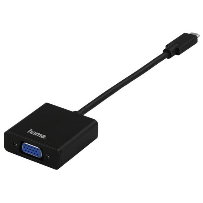 Adaptor USB-C HAMA 135727 - VGA, Full HD, negru, HAMA-135727