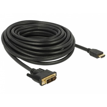 Cablu DVI-D Single Link 18+1 la HDMI pini T-T 10m, Delock 85587 Cablu DVI-D Single Link 18+1 la HDMI pini T-T 10m, Delock 85587