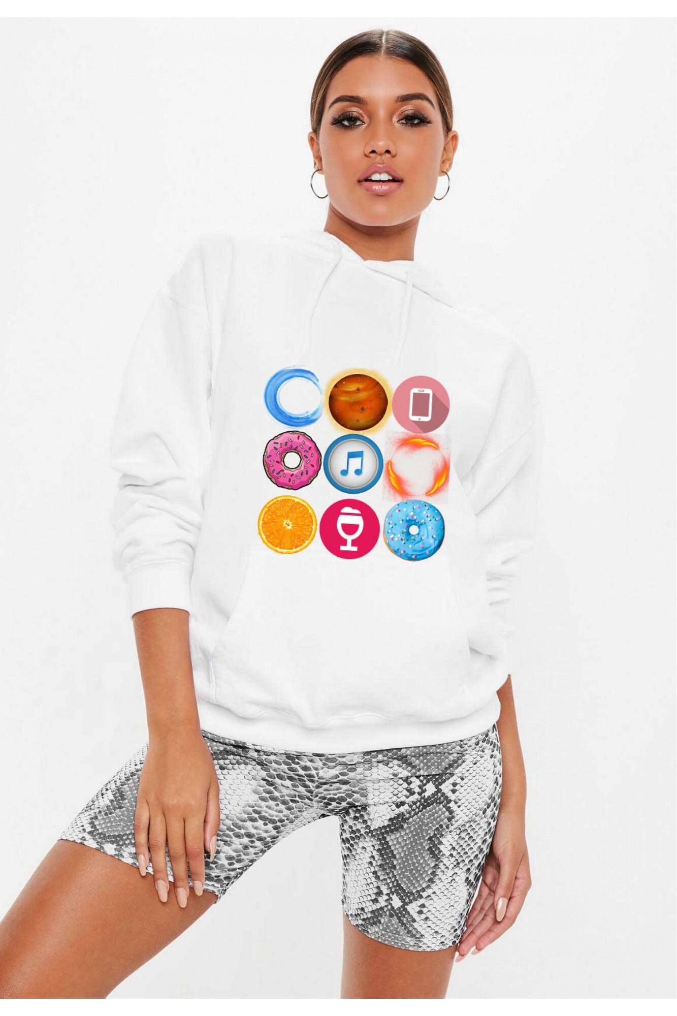 Hanorac dama alb - Circle