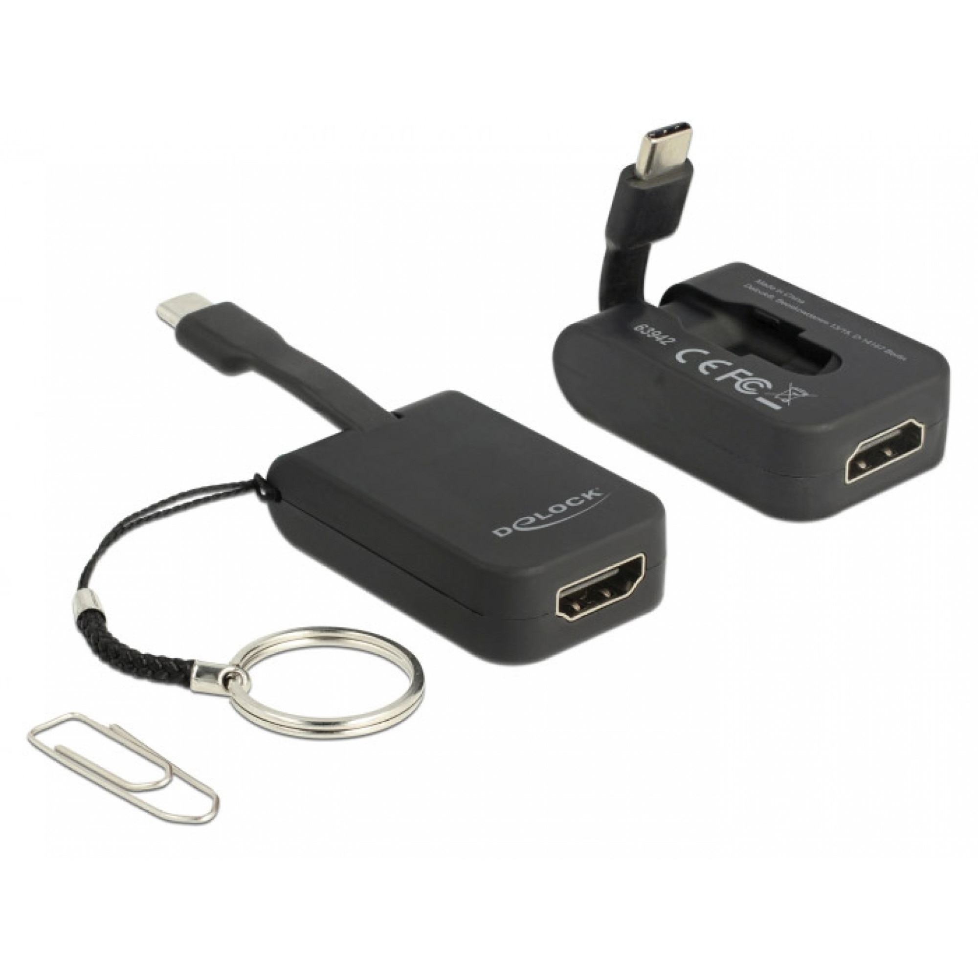 Adaptor USB-C la HDMI (DP Alt Mode) 4K 30 Hz T-M pentru breloc, Delock ...