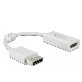 Adaptor Displayport 1.4 la HDMI (DP Alt Mode) 4K 60Hz cu HDR T-M Alb, Delock 63936 Adaptor Displayport 1.4 la HDMI (DP Alt Mode) 4K 60Hz cu HDR T-M Alb, Delock 63936