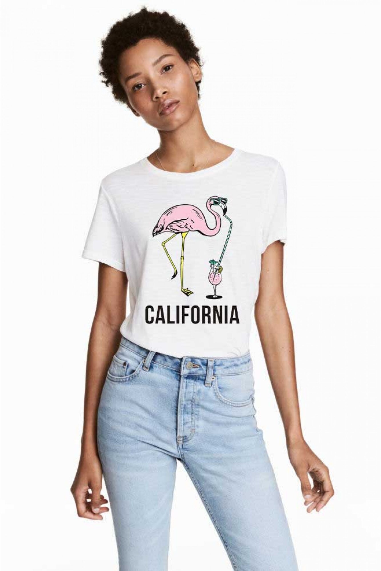 Tricou dama alb - California