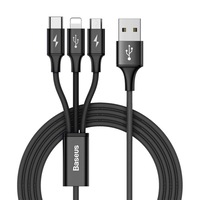 cablu pentru incarcare pentru toate tipurile de dispozitive baseus rapid usb cu mufe micro-usb usb-c lightning 3a 12m negru imagen 18_0_
0