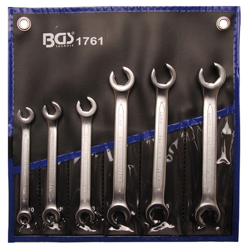 Set 6 chei inelare deschise, 8x10 - 17x19 mm, etui, BGS Germany, BG-1761